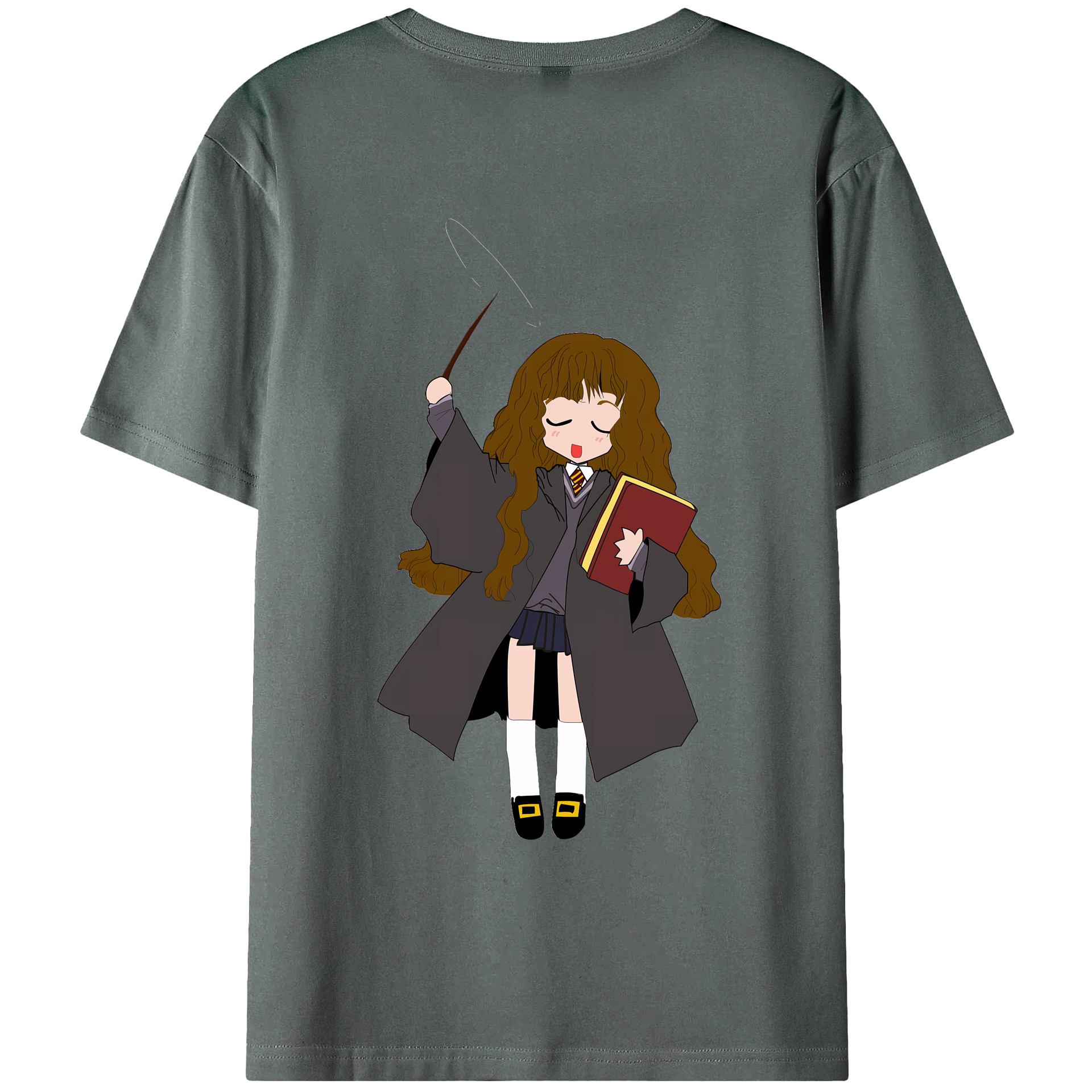 （画像用） Harry Potter ハリー・ポッターシリーズ 綿100％ メンズ半袖Tシャツ（バックプリント） 通気性